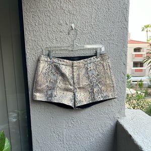 Guess Metallic Silver and Gold Snakeskin Shorts